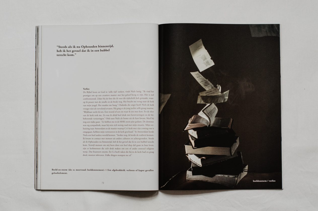 Daisy Ranoe - BEELDENSTORM magazine - over de kunst van geloven - vormgeving & productie, in samenwerking met Katie Vlaardingerbroek, uitgegeven door uitgeverij Plateau